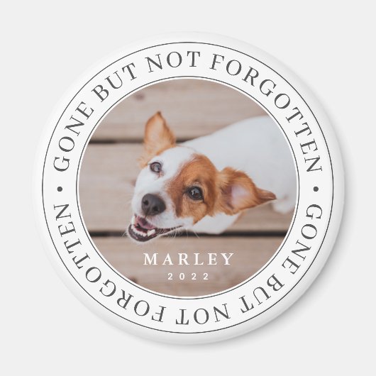 ペットの記念碑は消え忘れたがモダン写真 マグネット (正面)