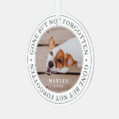 ペットの記念碑は消え忘れたがモダン写真 メタルオーナメント (正面左)