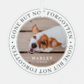 ペットの記念碑は消え忘れたがモダン写真 メタルオーナメント (裏面)