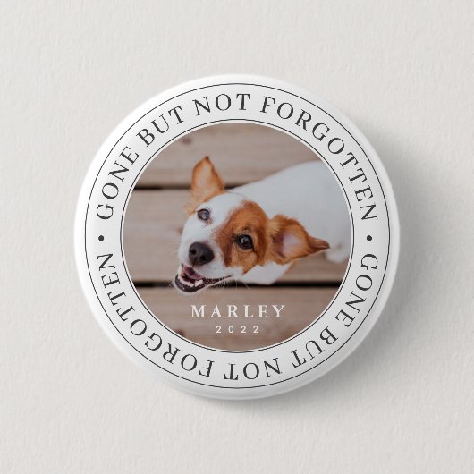 ペットの記念碑は消え忘れたがモダン写真 缶バッジ (正面)