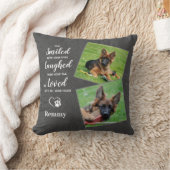ペットの記念碑 – ペットの喪失引用文悔やみや弔慰 – 犬の写真 クッション (ブランケット)