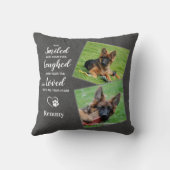 ペットの記念碑 – ペットの喪失引用文悔やみや弔慰 – 犬の写真 クッション (裏面)