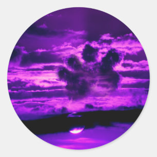 ペットの記憶で,ポープリントの雲 ラウンドシール