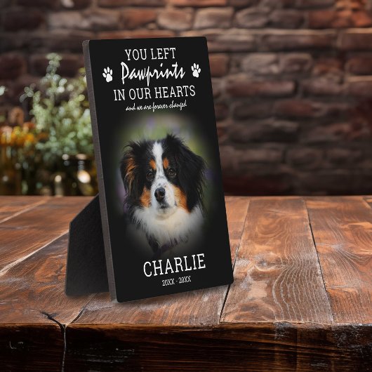 ペットの記憶に心の足跡を刻むメモリアルプレート フォトプラーク