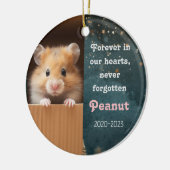 ペットの記憶クリスマスセラミックオーナメントハムスター セラミックオーナメント (左)