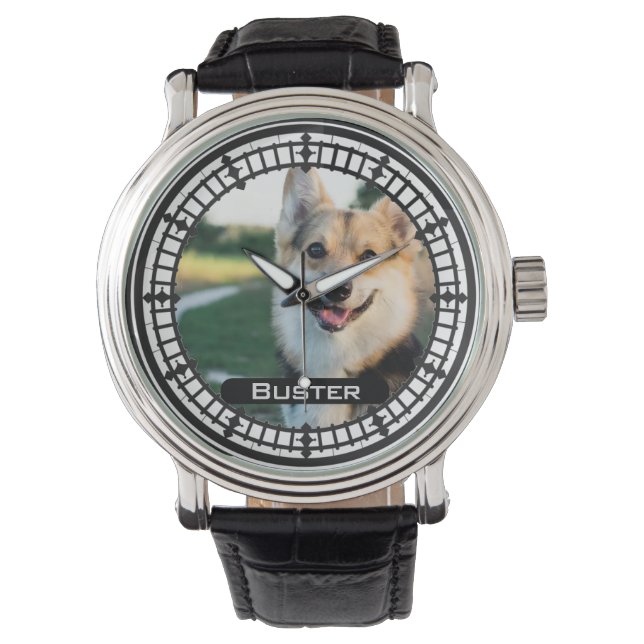 ペットの記憶。Your Pet Photo on a Watch 腕時計 (正面)