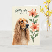 ペットの誕生日カード カード (黄色い花)