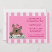 ペットの誕生日パーティーの招待状 招待状 (正面)