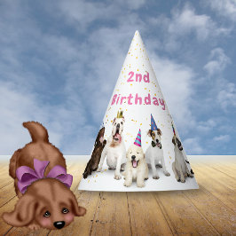 ペットの誕生日 犬のパーティー | ピンク パーティーハット