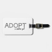 ペットの足でシェルターに入る ラゲッジタグ (正面横)