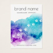 ペットの足で水彩絵文字表示カードを印刷 (正面)