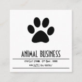 ペットの足のアポイントメントアラーム 予約カード (正面)