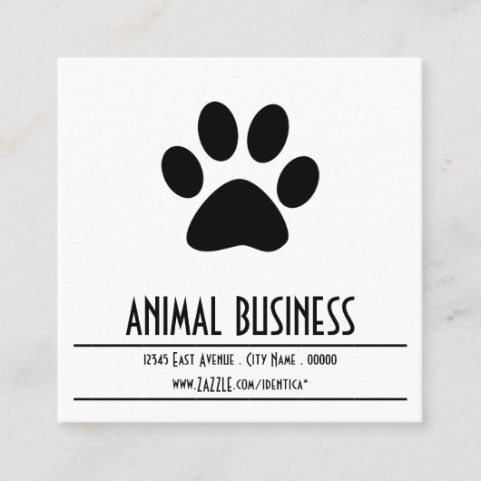 ペットの足のアポイントメントアラーム 予約カード (正面)