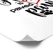 ペットの足のハートポスター ポスター (角)