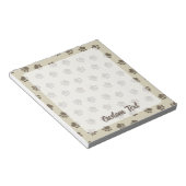 ペットの足のパターンメモ帳 ノートパッド (アングル)