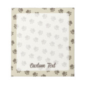 ペットの足のパターンメモ帳 ノートパッド (正面)