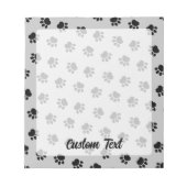 ペットの足のパターンメモ帳 ノートパッド (正面)