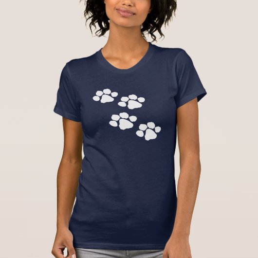 ペットの足のプリント Tシャツ (正面)