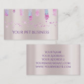 ペットの足のロゴ 名刺 (正面/裏面)