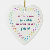 ペットの足の記念追加の名前の年の記念クリスマスクリスマス セラミックオーナメント (右)