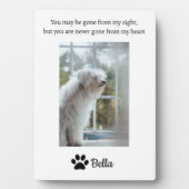 ペットの足跡のサイン 思い出のプレート 写真付き フォトプラーク (正面)