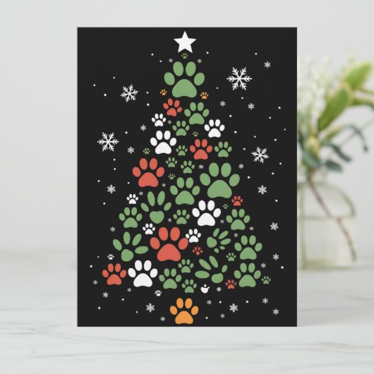 ペットの足跡クリスマスツリー 猫 犬好き クリスマス (スタンド正面)