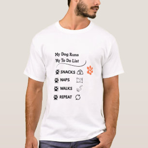 ペットの足跡チェックリスト 犬 猫飼い主 アート Tシャツ