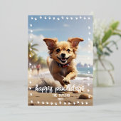 ペットの足跡フレーム カスタムペット写真 ホリデーシーズン オリジナル カー 箔シーズンカード (立ち正面)