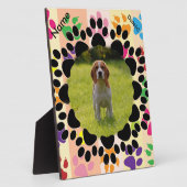 ペットの足跡フレーム フォトプラーク (側面)