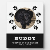 ペットの足跡 犬の写真 記念品 フォトプラーク (正面)