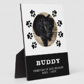 ペットの足跡 犬の写真 記念品 フォトプラーク (側面)