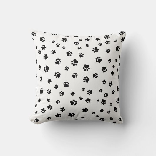 ペットの足 – 車または犬のシームレスなパターン クッション (正面)