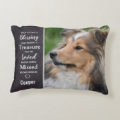 ペットの追悼ペットの死を思い出す犬の写真 アクセントクッション (裏面)