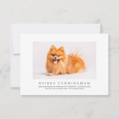 ペットの追悼式 |写真エレガントモダン サンキューカード (正面)