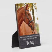 ペットの追悼 思い出のカスタムペット馬写真 フォトプラーク (側面)