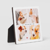 ペットの追悼 最高の犬のモダンな写真コラージュ フォトプラーク (正面)