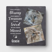 ペットの追悼 - 猫の思い出の写真 フォトプラーク (正面)
