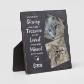 ペットの追悼 - 猫の思い出の写真 フォトプラーク (正面)