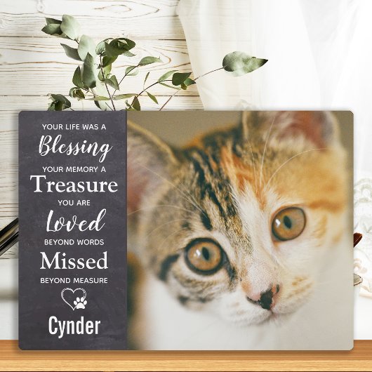 ペットの追悼 猫の記念碑 フォトプラーク