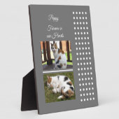 ペットの追悼 猫 グレーと白の写真を追加 フォトプラーク (側面)