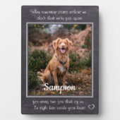 ペットの追悼 - 私がいなくても明日が始まる 名言 フォトプラーク (正面)