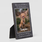 ペットの追悼 - 私がいなくても明日が始まる 名言 フォトプラーク (側面)