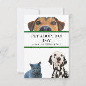 ペットの里親の日 招待状 (正面)