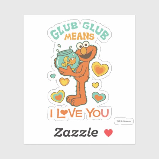 ペットの金魚を抱くエルモ シール (シート)