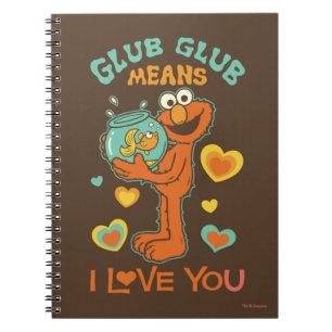 ペットの金魚を抱くエルモ ノートブック