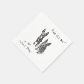 ペットの顔がプリントされたカスタムコクテールナプキン スタンダードカクテルナプキン (角)