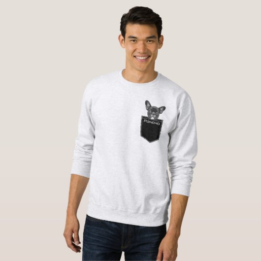 ペットの顔と名前をアップロードカスタマイズ スウェットシャツ (正面フル)