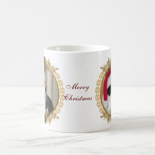 ペットの飼い主のためのクリスマスフォトマグカップ コーヒーマグカップ (中央)