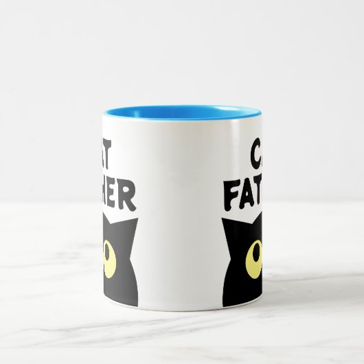ペットの飼おもしろい主のためのキャットファーコーヒーマグのギフト ツートーンマグカップ (中央)