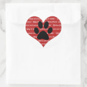 ペットの養子縁組,救助ハートの手の印刷シールの周り ラウンドシール (バッグ)